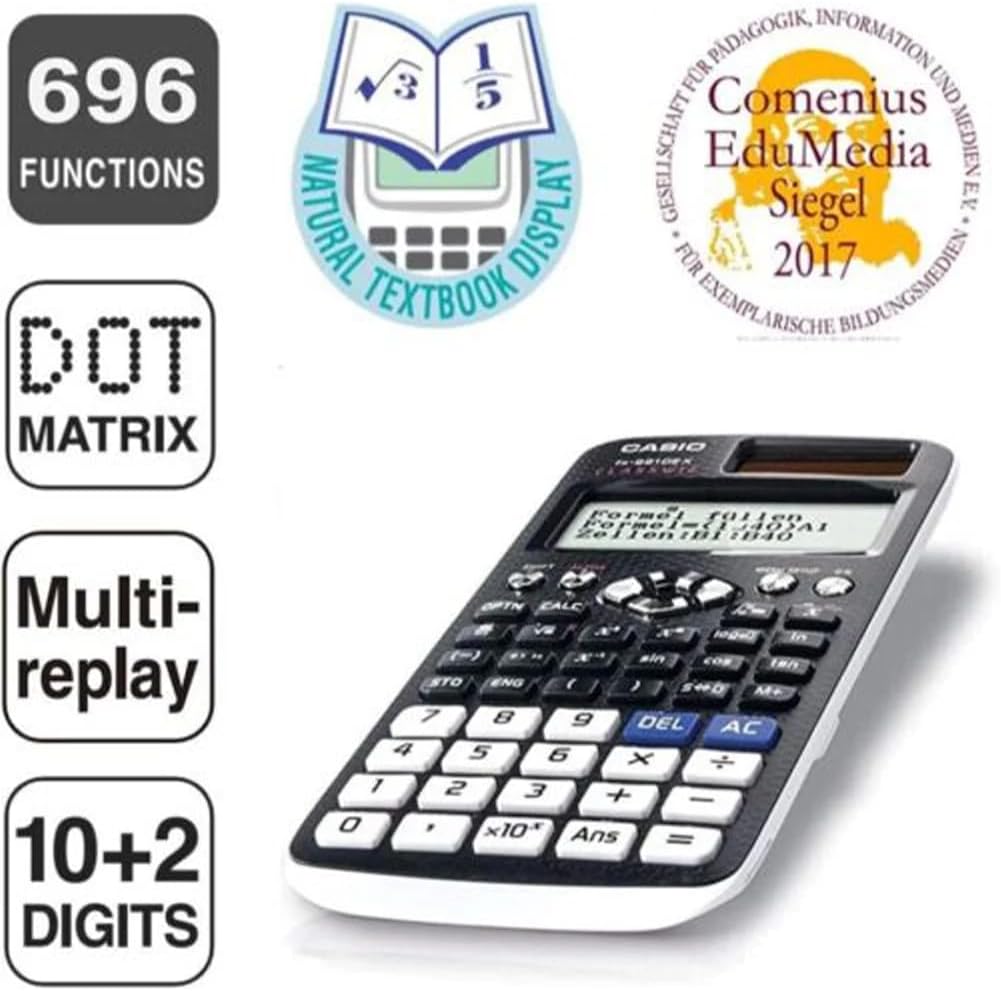 991EX Scientific Calculator Original Digital Large Display 696 Functions for High School University Solar Scientific Calculator
