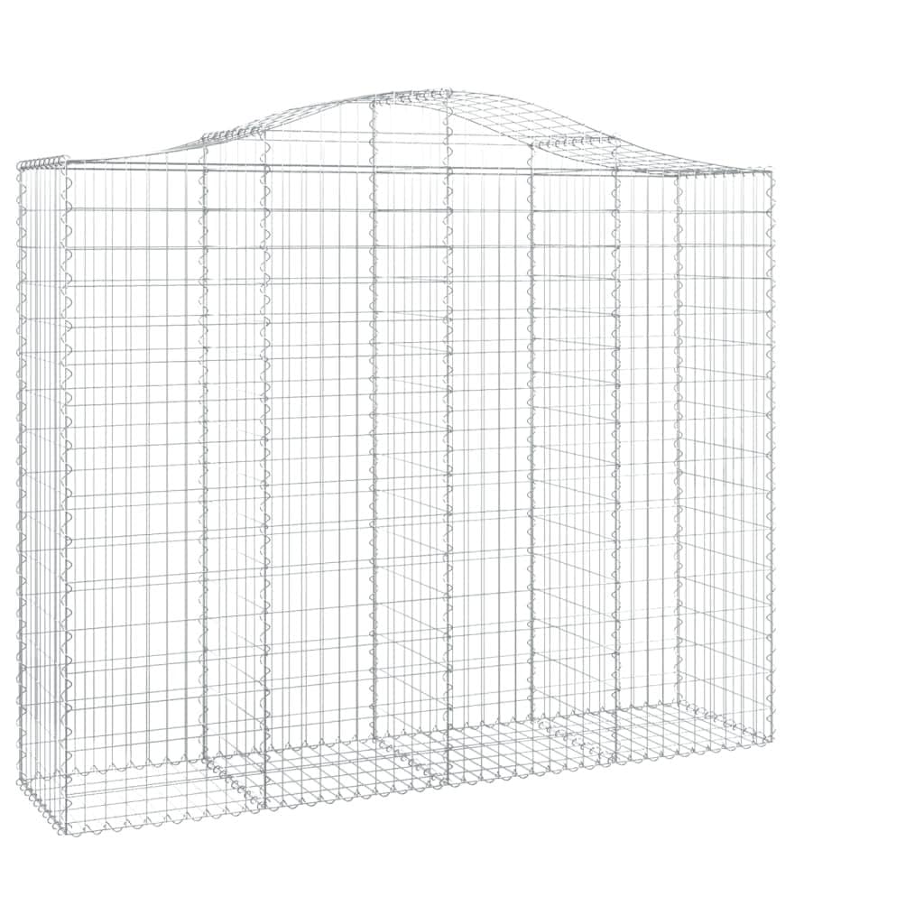 Gaviones de hierro galvanizado, 13 unidades, 200 x 50 x 160/180 cm | Juego de 13 robustos de hierro galvanizado con alambre de 3,5 mm para personalizar el jardín delantero, patio y jardín.