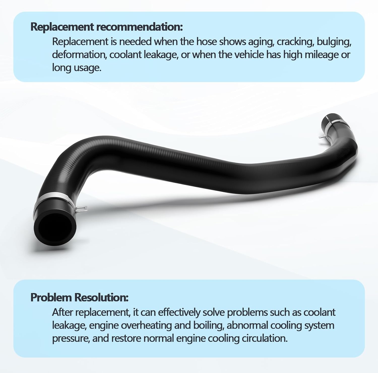 Upper Radiator Hose Compatible with Ford Expedition 2009-2014, F150 2009-2010, Lincoln Navigator 2009-2014 Replaces 9L3Z8260C KM4993 (Upper)