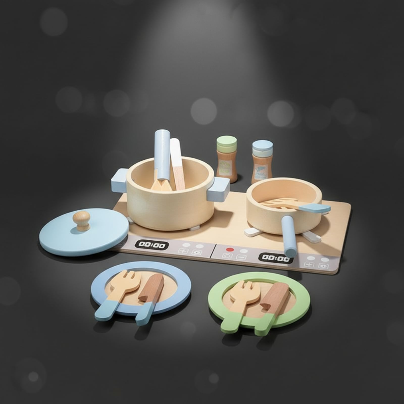 Accessori da per Bambini con Bordi Arrotondati Set da Giocattolo con Pentola Coperchio Realistico