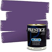 Vista 90 de PRESTIGE Pinturas de pintura interior e imprimación en uno, 1 galón, plano, combinación comparable de Sherwin Williams* Kimono Violet*