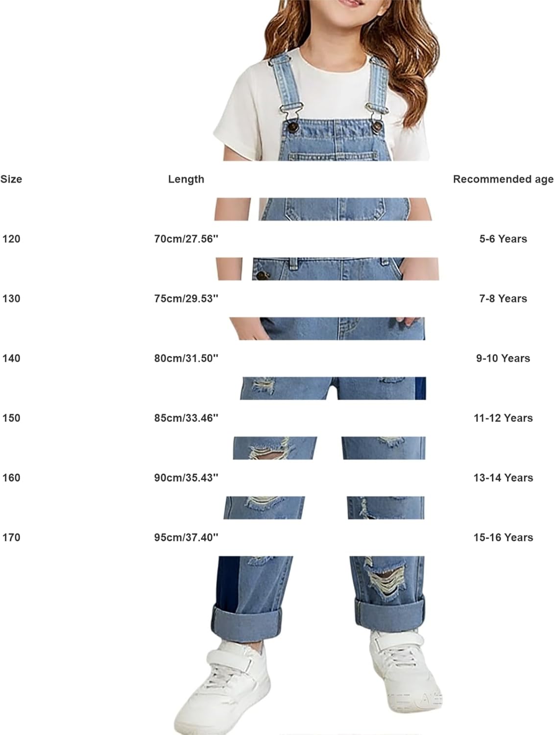 Kids Jeans Overalls Button Sleeveless Strap Bib Denim Jumpsuits with Pockets Boys Girls Summer (Blue #12, 11-12 Years)