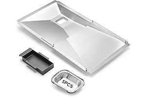 Adjustable Grease Tray, Drip Pan with Catch Pan fits Nexgrill, Charbroil, Dyna...