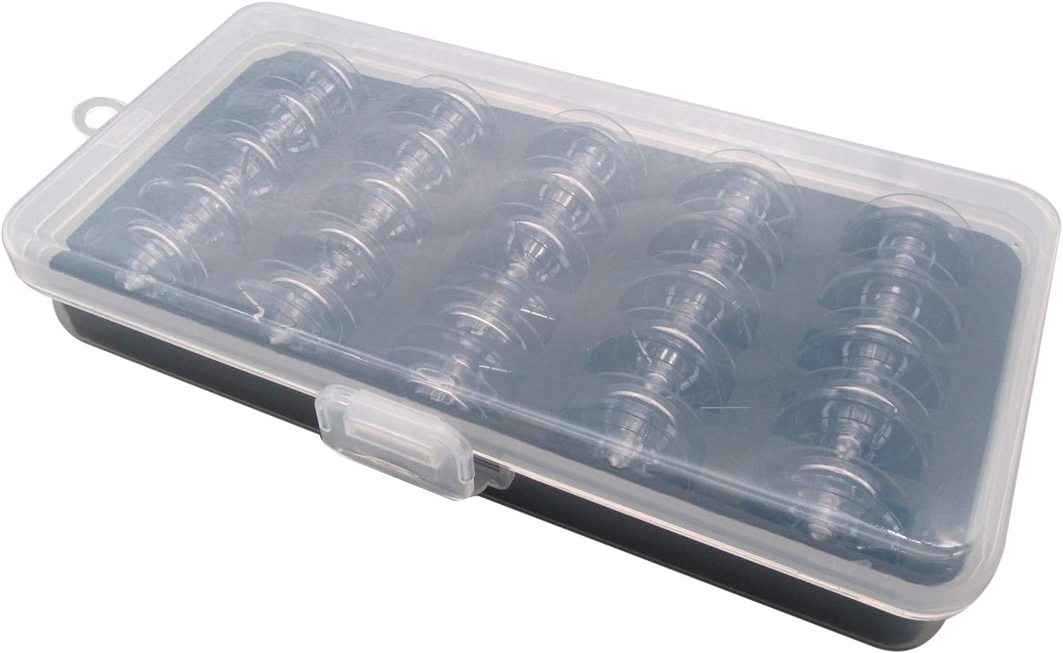 CKPSMS Brand - #312956 Plastic Bobbins and Bobbin Holder Storage Case Compatible with/Replacement for Singer Brand 2010,4613-4663,6234-6268,7000-7060,9113 (BB-25B+25PCS)