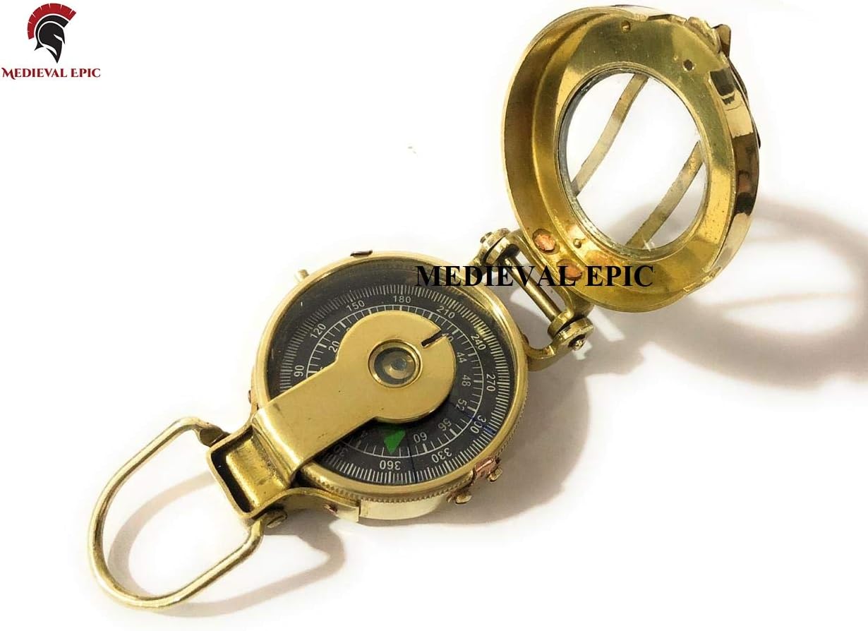 Vintage Military Navigational Marine Brass Compass 2.5 Pocket Antique Device