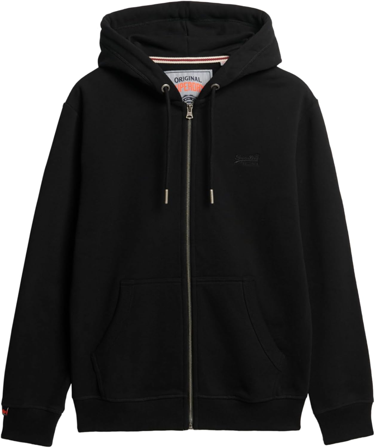 Superdry Men's Essential Logo Zip Hoodie, Black