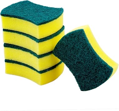 28pcs High-Density Kitchen Cleaning Sponges Double-Sided Scouring Pads for Dishes and Household Use Fast Bubbling Water-Absorbent Non-damaging Surface Cleaners
