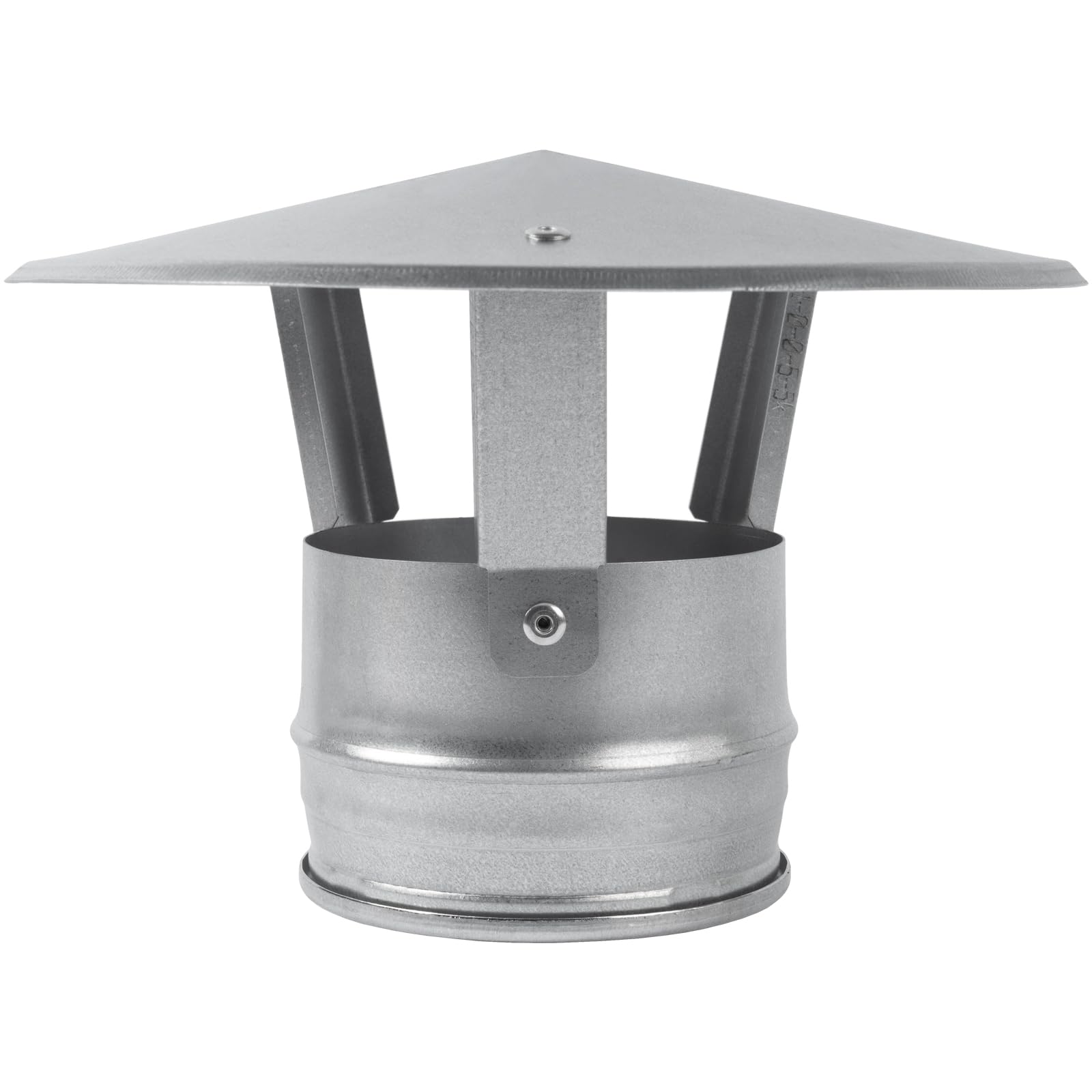 Vent Systems 100 mm / 4" Inch Galvanized Steel Roof Vent Cowl, Pipe Cap for All-Seasons, Stove Pipe Cover with Hat