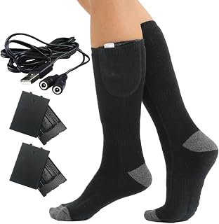 Calcetines Calefactables para Hombre - Calcetines de Invierno con 3 Niveles de Calefacción,Calentador de Pies para Personas Mayores Mujeres Hombres Ciclismo Snowboard Acampada Trabajo Caminar