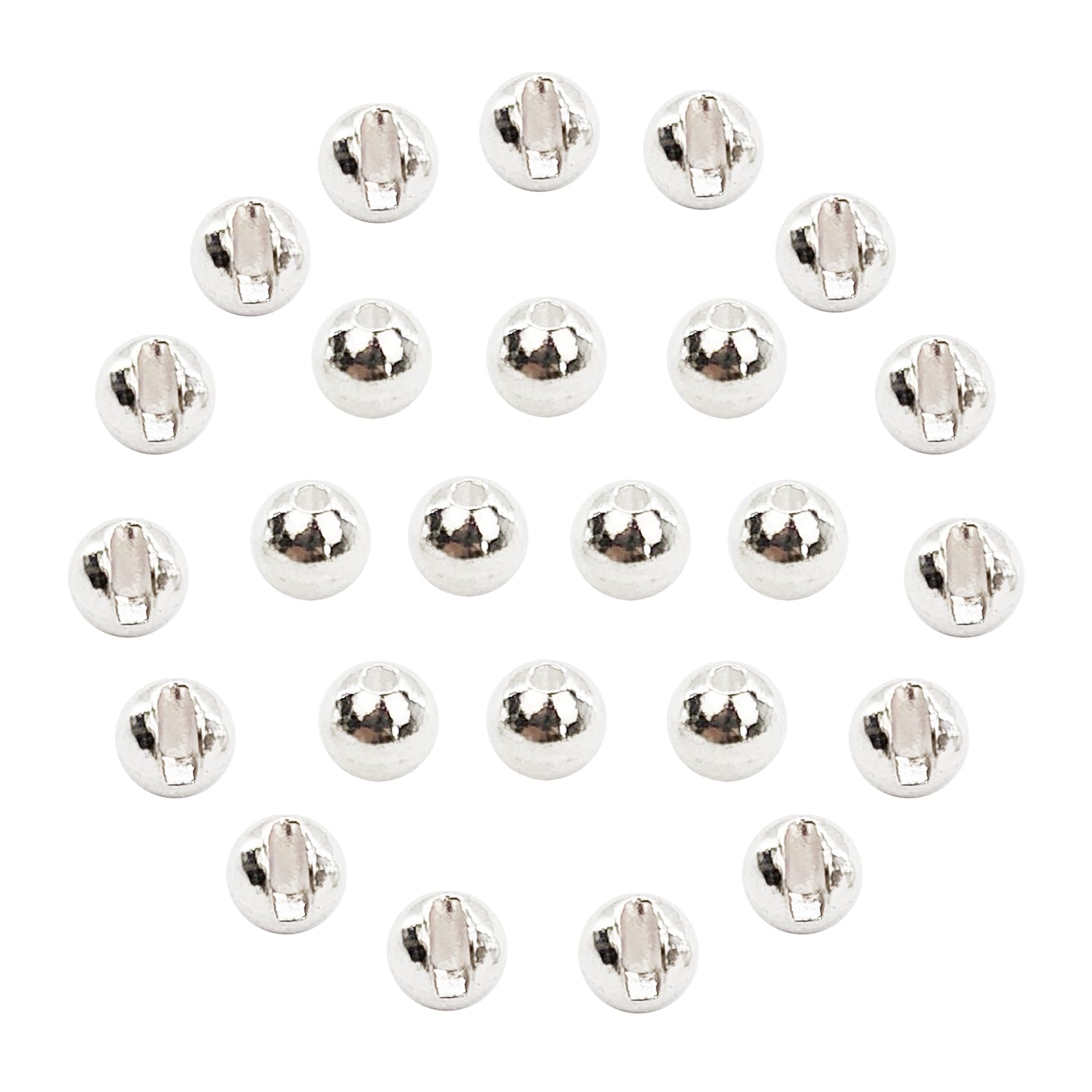 EUPHENG 25 PC Slotted Tungsten Beads Fly Tying Beads Head for Nymph Fishing Materials 12 Colors / 5 Sizes