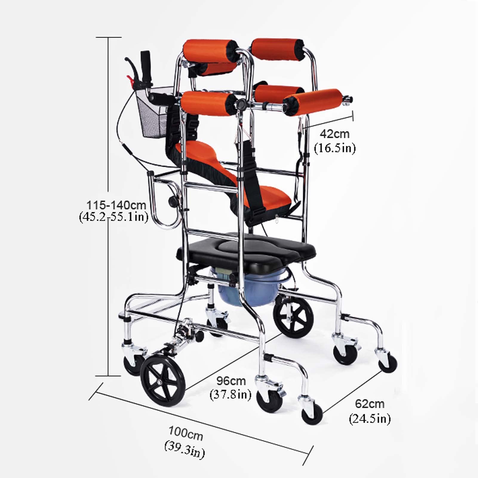 YSUEFIJO Andador Silla de Ruedas, Andador para Ancianos con Silla, Andadera para Ancianos Regulable, Rollator con 4 Ruedas, Andador Caminador, Casa y Fuera