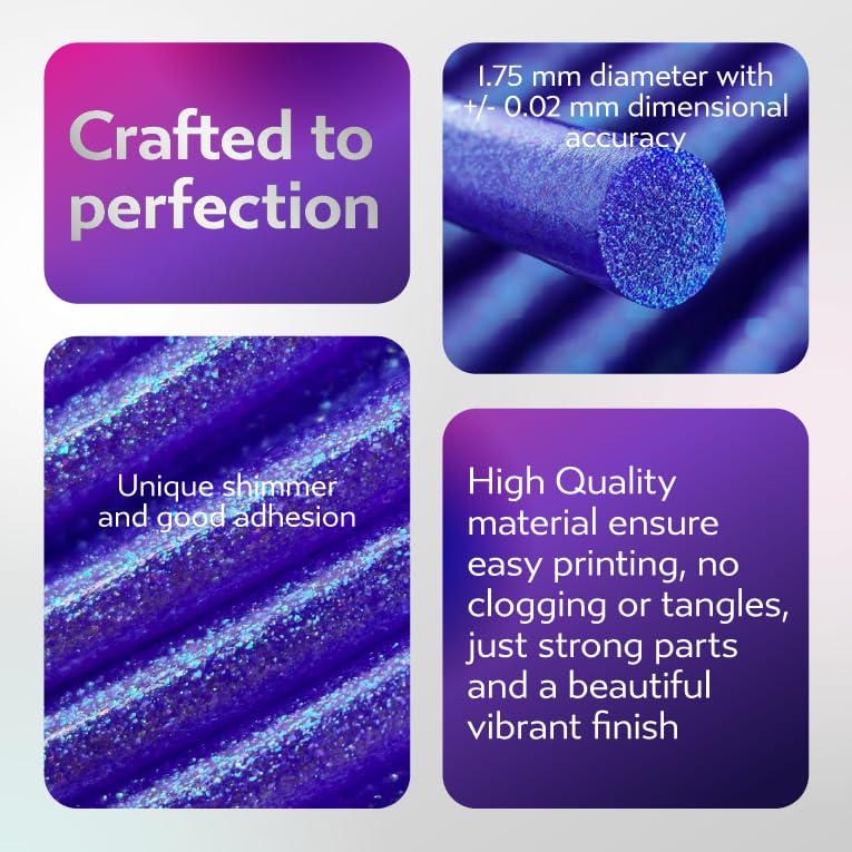 Image of Cookiecad PLA Filament Iridescent Glitter, Witches Blue Elixir, 1.75mm 1kg
