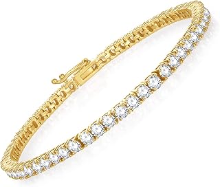 Moissanite Diamond Tennis Bracelets Women：6.5''-9'' GRA Certificate 5 -16cts Brilliant Moissanite(Alternative to Diamond )18K Yellow Gold | Rose Gold |White Gold S925 Sterling Silver Classic Charm Tennis Bracelet VVS1 D Color Teen Girls Mom Birthday Valentine's Day Gift