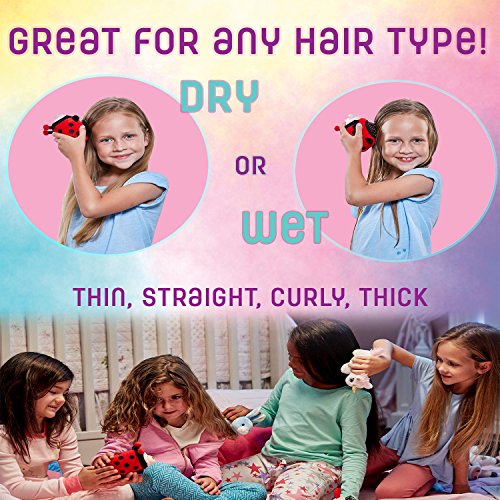 Tangle-Pets-LIZZY-THE-LADYBUG-The-Detangling-Brush-in-a-Plush-Great-for-Any-Hair-Type-Removable-Plush-As-Seen-on-Shark-Tank