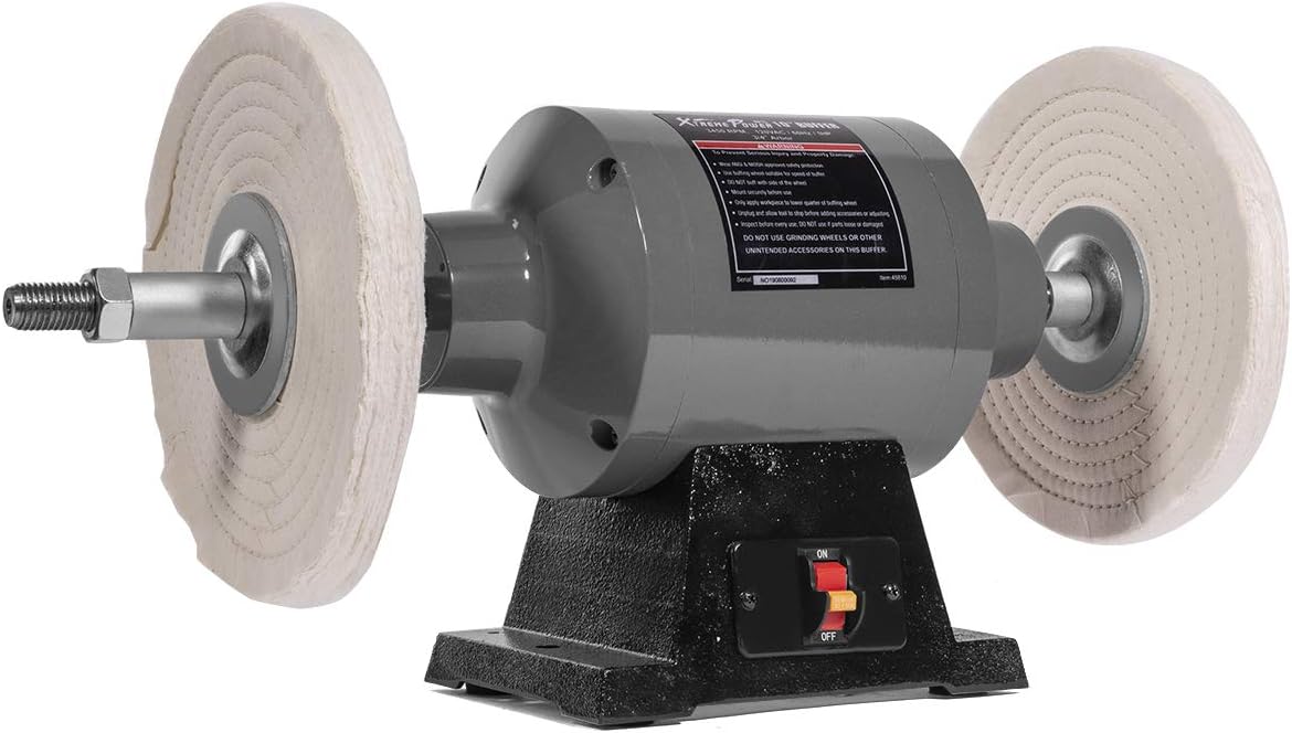 XtremepowerUS Dual Buffer Benchtop Buffer Grinder Polisher B