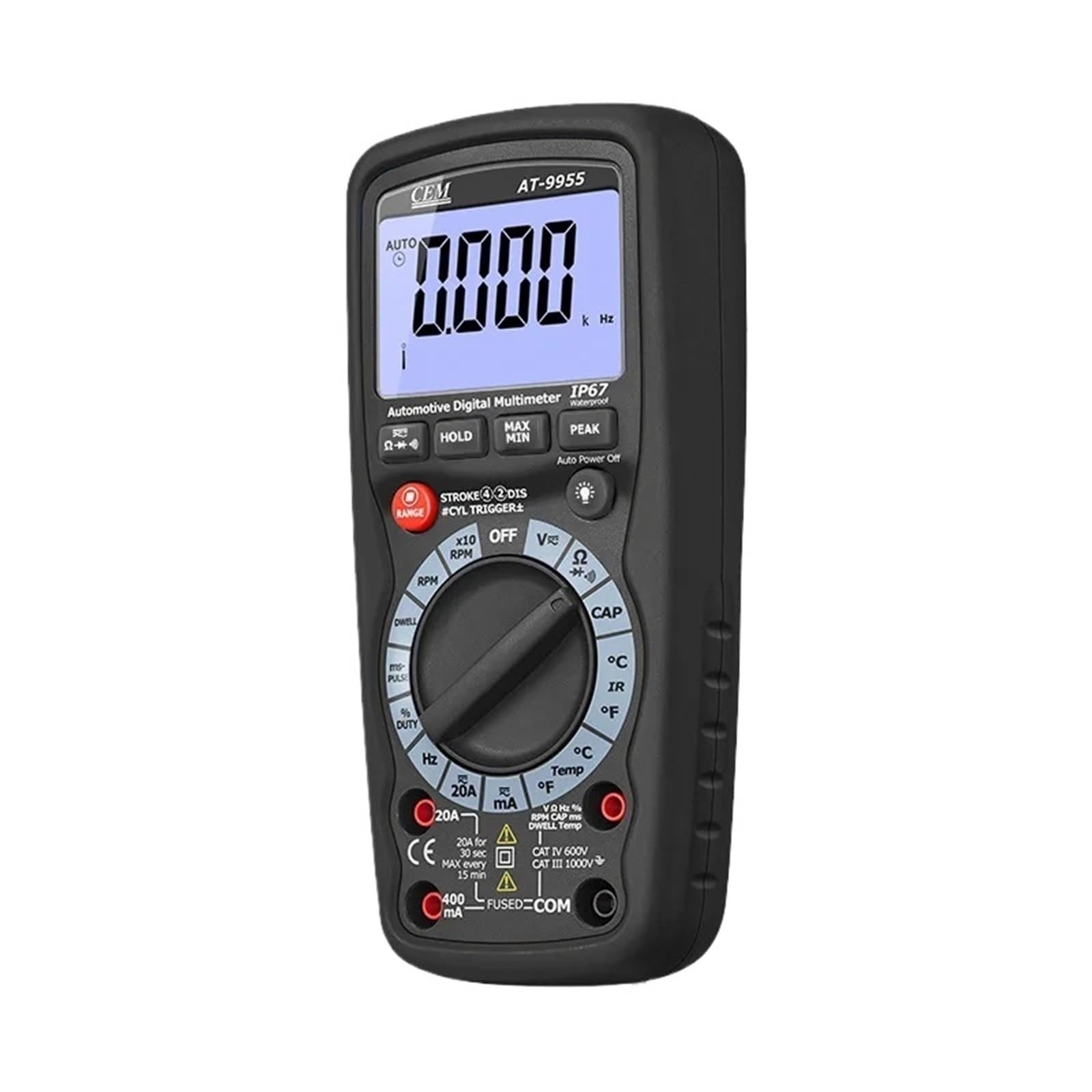 AT-9955 Multimetro Digitale Professionale Multifunzionale for Auto Manutenzione Portatile con Funzione di misurazione della Temperatura a infrarossi