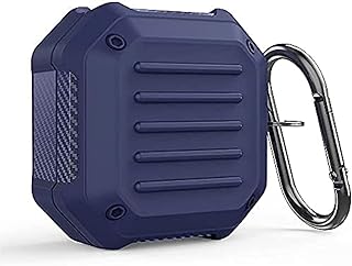 جراب حماية متين بلون ازرق لسماعات سامسونج جالاكسي بادز بر (2021)، جالاكسي بادز 2، جالاكسي بادرز لايف (2020)-- مقاومة للبقع ومقاومة للتاكل ومقاومة للصدمات