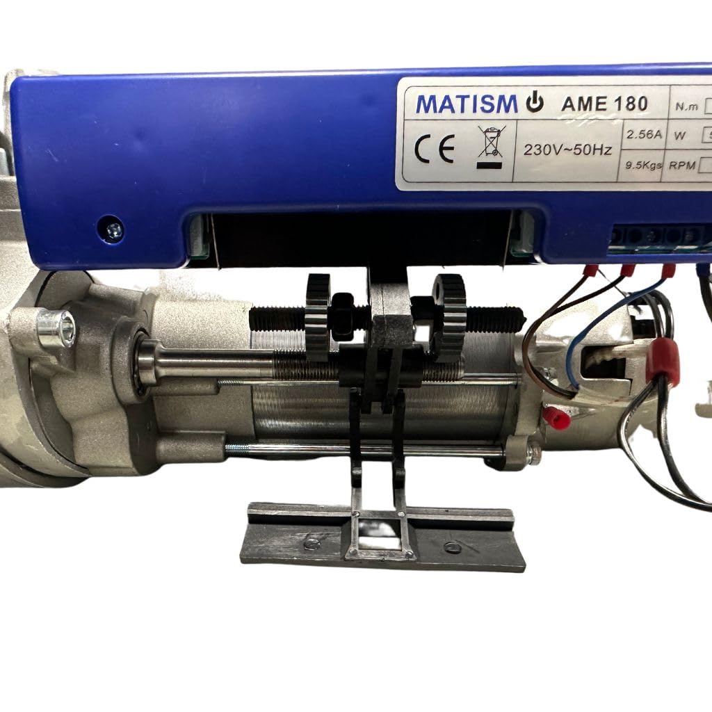 MATISMO AME180 - Motor para puerta enrollable de hasta 200 Kg - Solo incluye motor con cable de desbloqueo