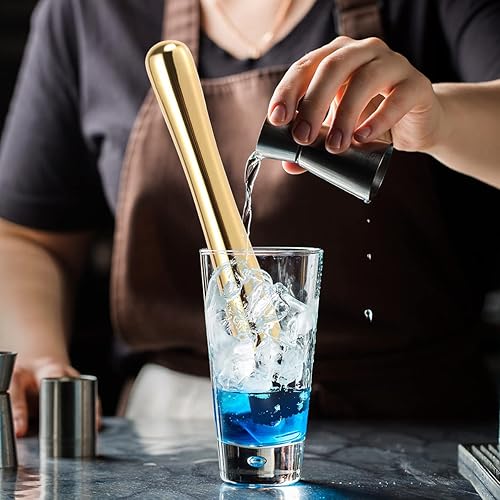 Miniatura 6 de DOITOOL Herramientas de cóctel de acero inoxidable para cócteles triturados con agarre antideslizante suave para Mojito Cóctel Limón Fruta Cubo de