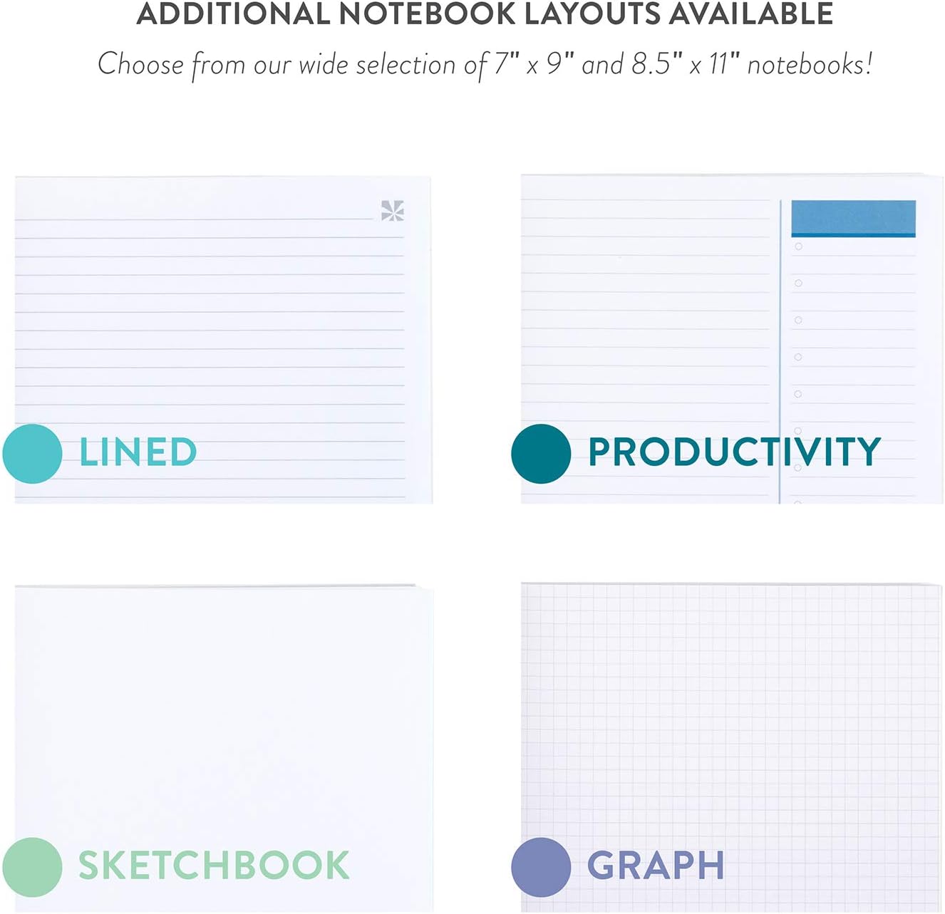 Erin Condren 8.5" X 11" Spiral Bound Dot Grid Journal Notebook - Mid Century Circles, 5Mm Dot Grid, 160 Page Writing, Drawing & Art Notebook, 80Lb Thick Mohawk Paper, Stickers Included