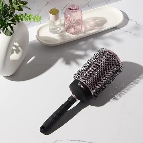 Miniatura 2 de L'ANGE HAIR VolumePro - Cepillo redondo iónico de cerámica extralargo, negro, para secado con secado, rizado y peinado, añade volumen, reduce el
