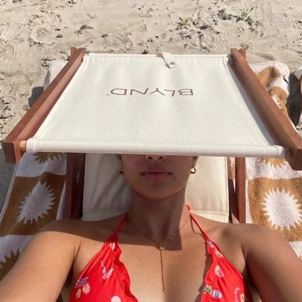 BLYND Parasol de Plage Premium - Abri Solaire de Tête avec Oreiller - Tente de Plage Portable - UPF 50+ - Pare-Soleil - Protection de la Peau, Lecture, Sac Gratuit