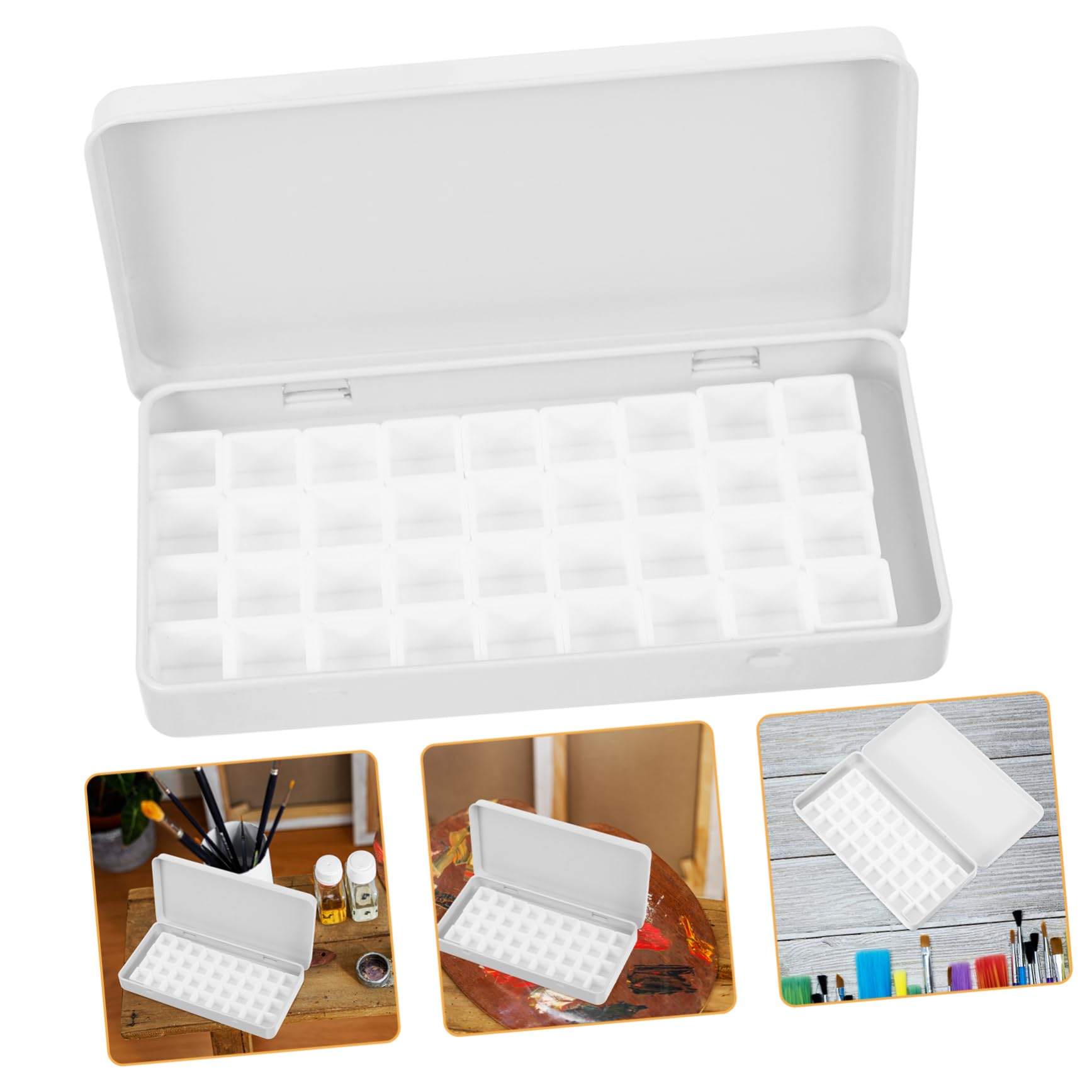 Anneome 5ensembles Palette De Mélange pour Peinture Aquarelle Boîte Métallique Vide avec Compartiments pour Pigments Idéale pour Artistes Étudiants