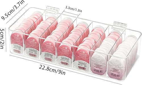 Miniatura 2 de chunhai Organizadores de Maquillaje de Acrílico Transparente, Organizador de Baño de 7 Secciones para Cajón, Estuches de Exhibición de Cosméticos