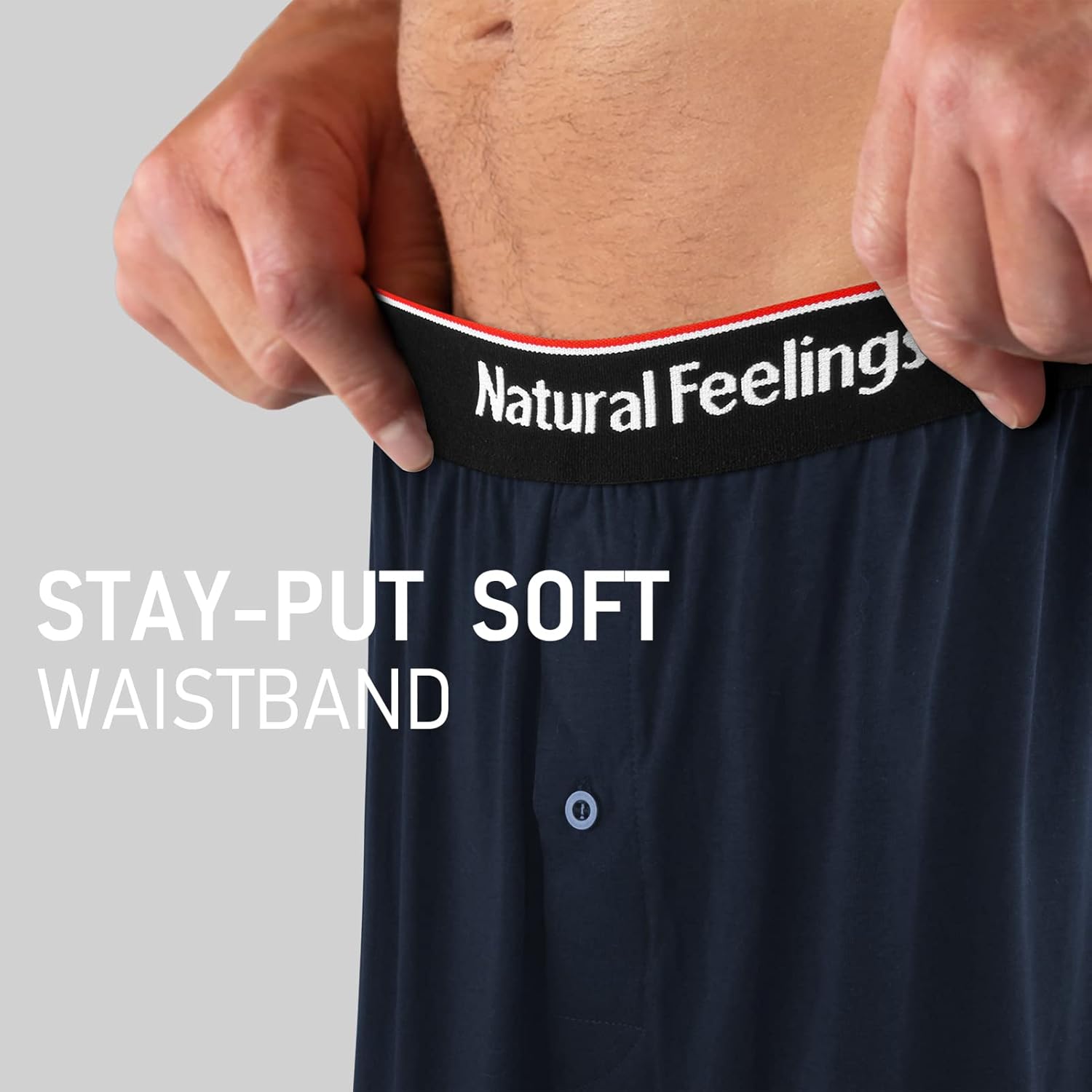 Natural Feelings Men's Boxer Short Bamboo Viscose Boxers for Men Loose Fit Mens Soft Underwear Breathable Boxers for Men Pack - Image 3