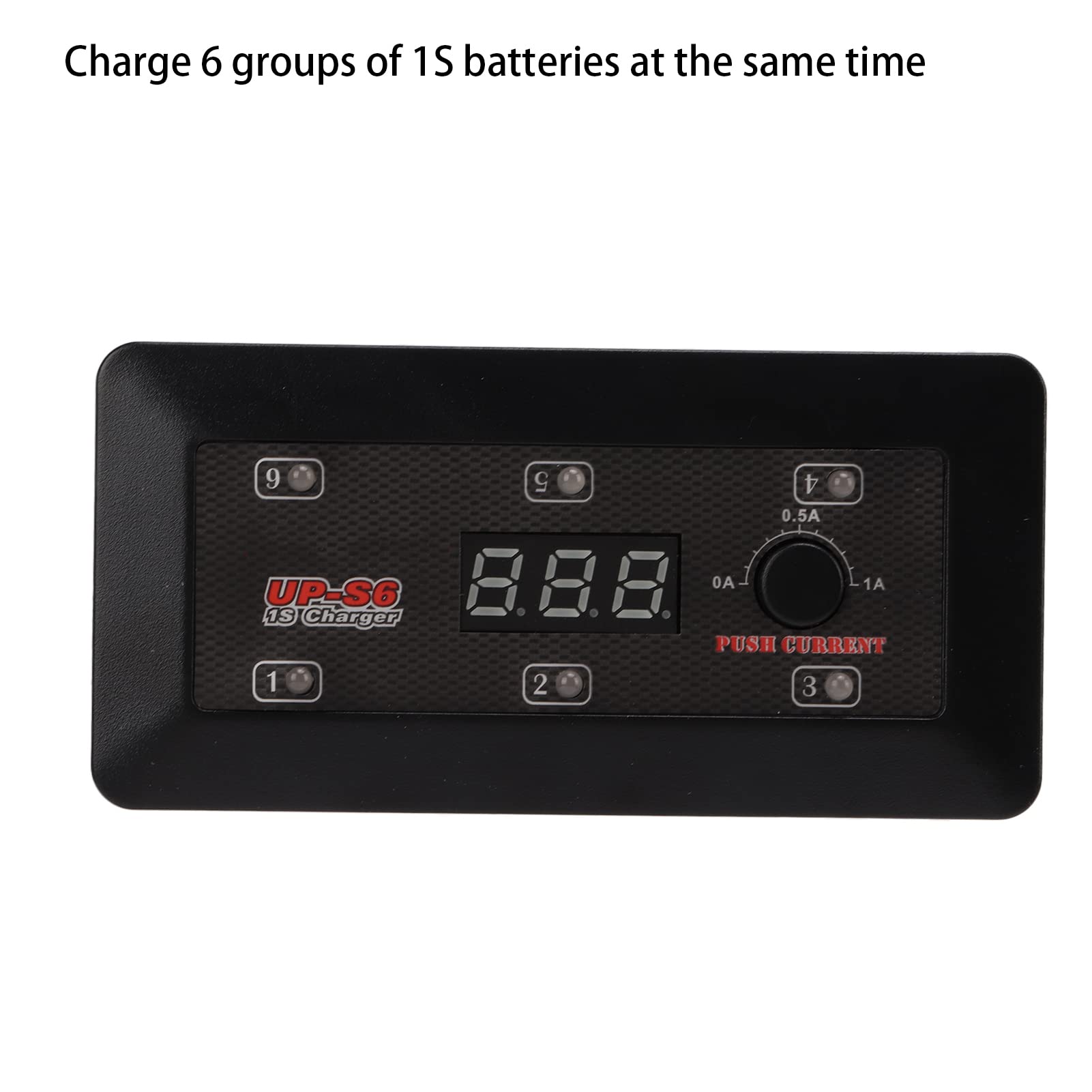 Caricabatterie UP-S6AC S6 RC con Indicazione Vocale A LED per Batterie Lipo Al Litio per Droni, Uscita USB 5 V 2.1 A, Adatto per Sessioni di Volo All'aperto
