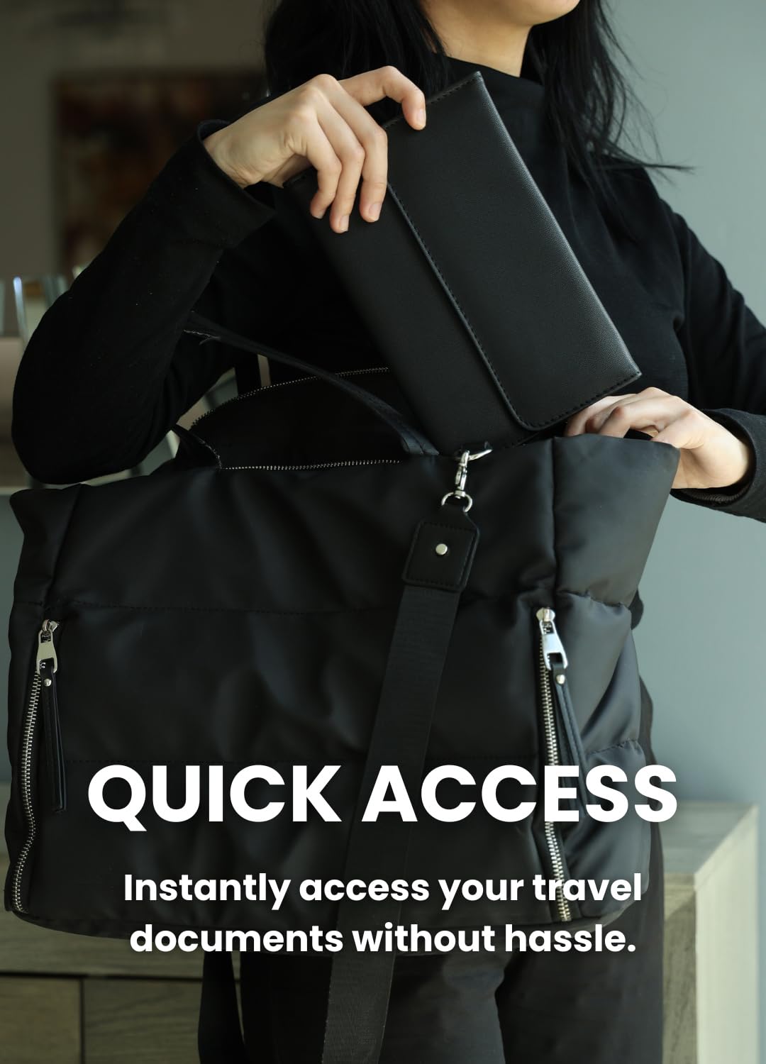 Soporte para pasaporte familiar – Cartera para 5 pasaportes, visas, billetes y dinero – Soporte para pasaporte para familias – Cartera de viaje para almacenar pasaportes – Organizador de documentos de