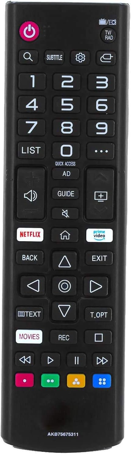 Original Replacement for LG AKB75675311 TV Remote Control Compatible with LG 75UM7110PLB 70UM7100PLA 65UM7100PLA 65UM7000PLA 55UM7400PLB 55UM7000PLC 49UM7000PLA 32LM630BPLA Smart LED