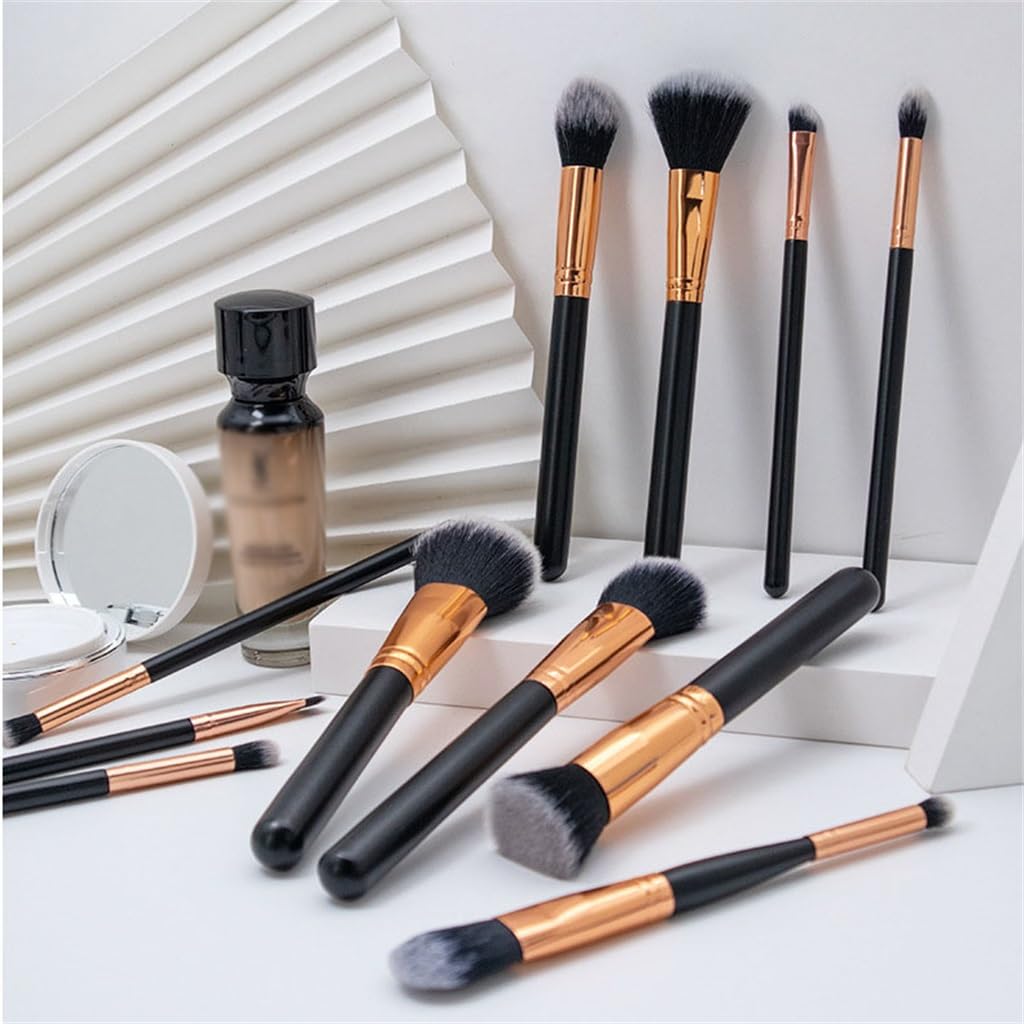 Pinceles De Maquillaje 11 szt. pędzli do cieni do powiek pędzle do podkładu miękkie pędzle do makijażu