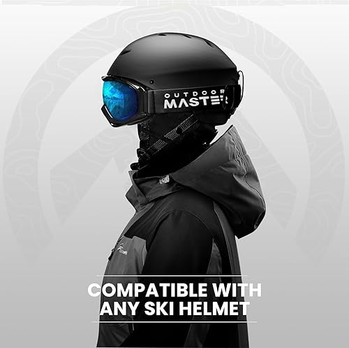 Miniatura 16 de OutdoorMaster - Gafas de esquí/snowboard para hombres, mujeres y jóvenes, 100% protección contra rayos ultravioleta, para usar sobre los anteojos