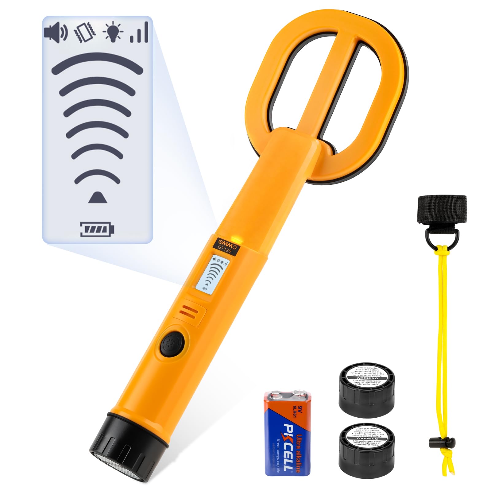 OMMO Detector de metales subacuático para adultos, detector de metales impermeable IP68 bajo el agua hasta 60 pies, detecta oro, plata y monedas con bobina de búsqueda grande, herramienta precisa de