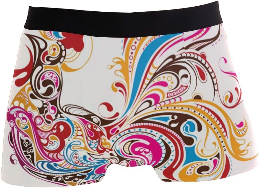 Colorful Cock Shape Men's Sexy Boxer Briefs Stretch Bulge Pouch Underpants Underwear