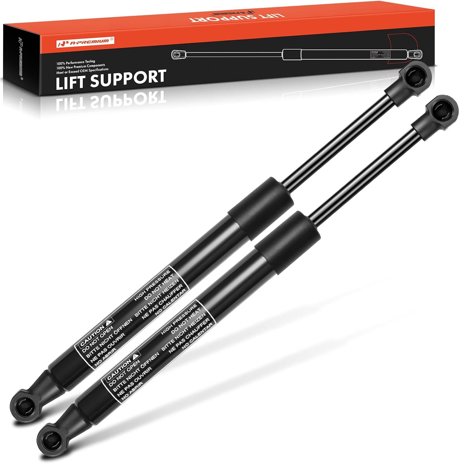 A-Premium Tailgate Rear Trunk Lift Supports Shock Struts Compatible with Select Nissan Models - Maxima 2009-2016 Sedan Without Rear Spoiler - Replace# 844307Y000, 84430ZK80A(2PC Set)