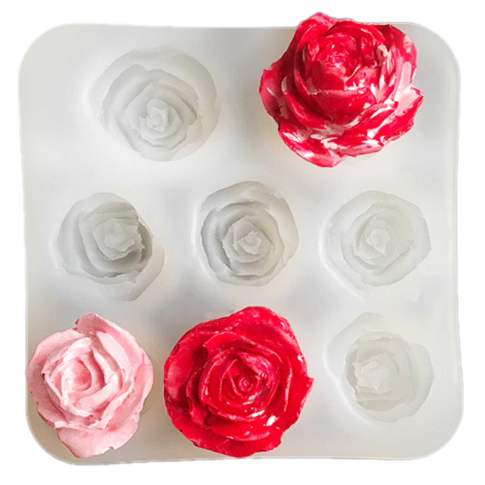 Xjdzineq Silicone Molds Epoxy Resin Molds for Soap Fondant Silicone for Chocolate Cake Candy Baking Wedding Decoration Mold