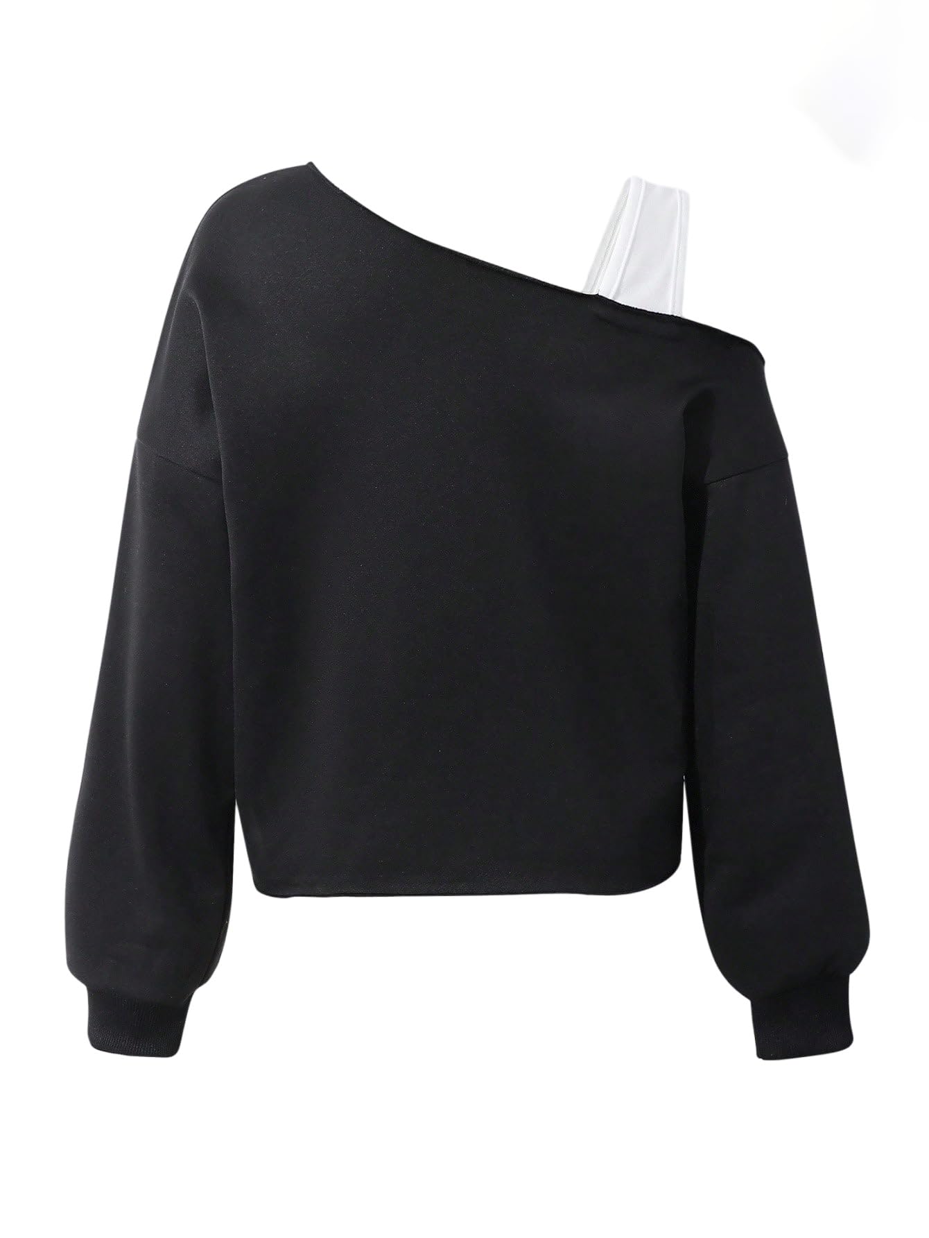 SweatyRocks Sudadera para niña 122-152, suéter adolescente fuera de los hombros, parte superior de punto con lazo, traje de otoño, camiseta de manga larga