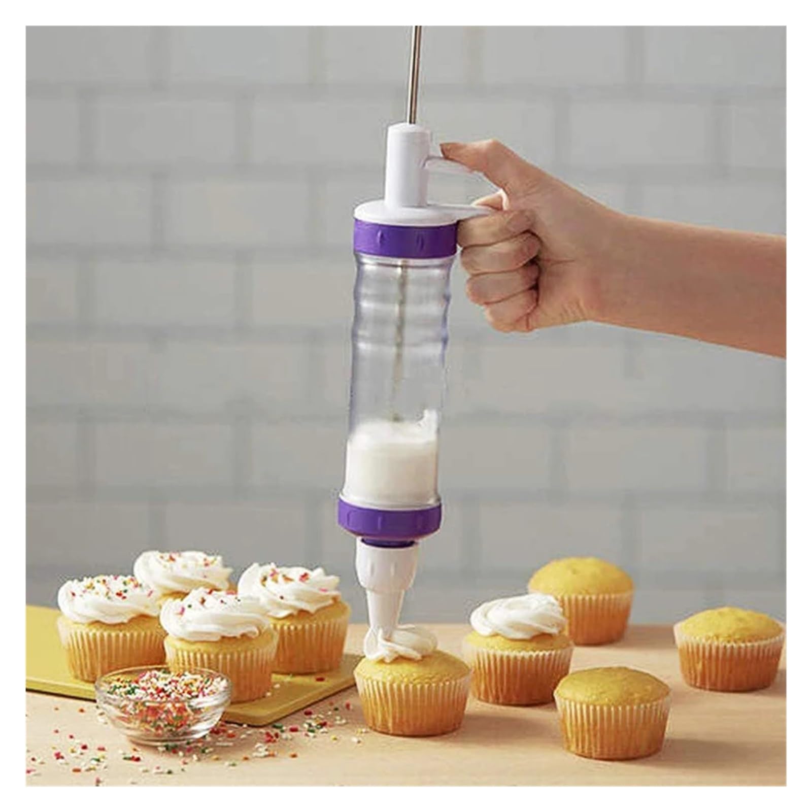 Genérico Ensemble de seringues décoration Desserts, Pistolet à crème for gâteaux, Buses tuyauterie for pâtisserie