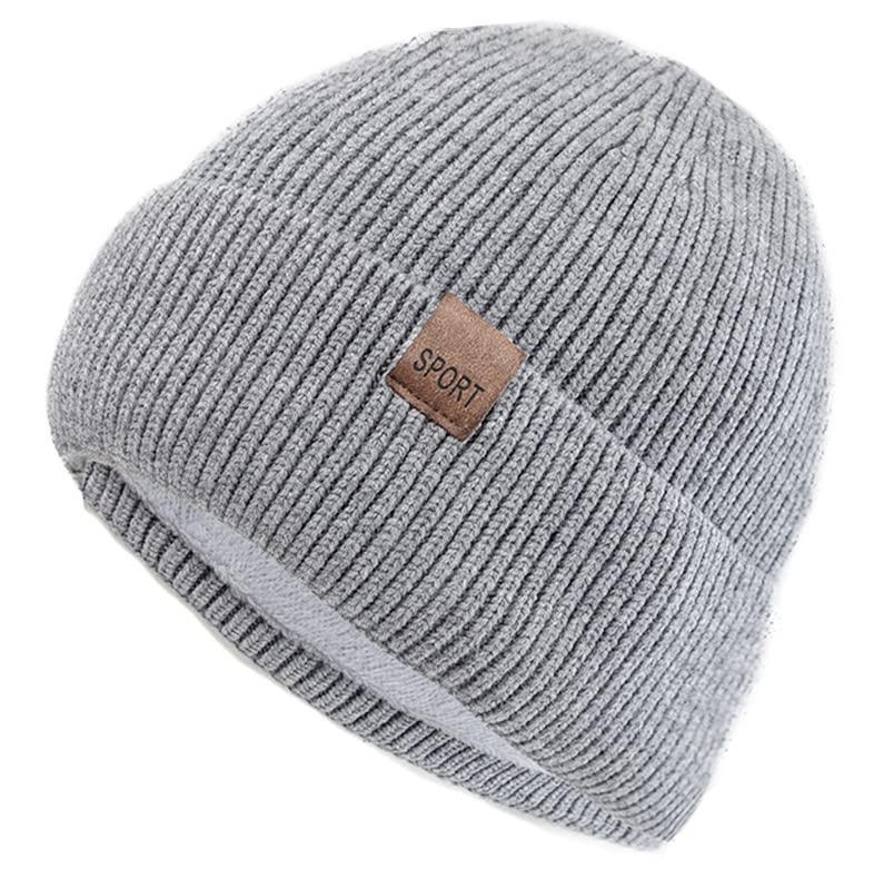 LEMITA Sombrero de invierno unisex Añadir gorro cálido de lana Gorro suave para hombres y mujeres al aire libre Espesar deportes de esquí sombrero de punto, caqui, Talla única