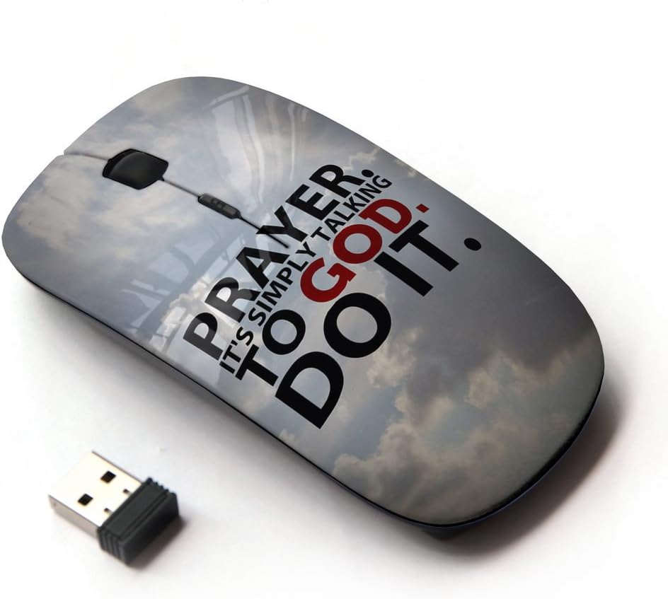 [ Optical 2.4G Wireless Computer Mouse [ Bible Verse Prayer. It's Simply Talking to GOD. ]