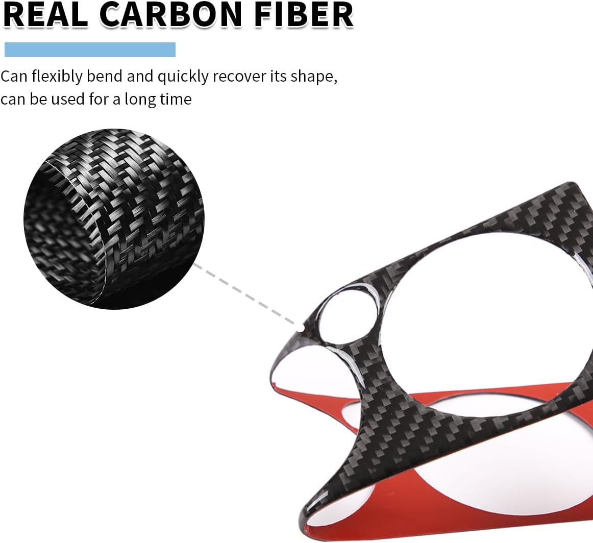 Real Soft Carbon Fiber Car Center Console Air Conditioner Switch Panel Protector Trim Sticker Fit for Toyota Tacoma 2011-2015 Automotive Interior Accessories