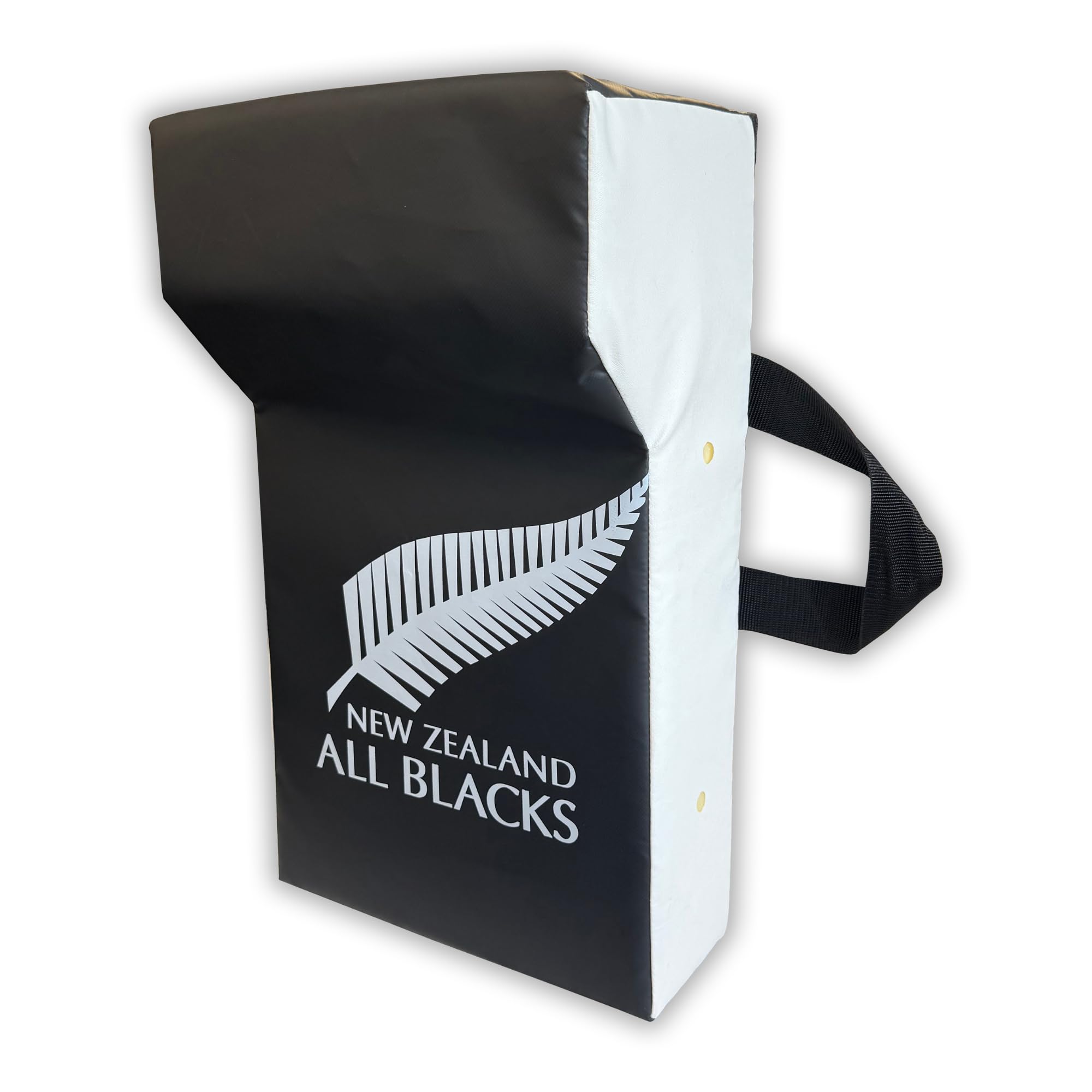 Implay - Rugby Tackle Shield with Top Wedge - New Zealand - Professional Grade - Training Equipment - Heavy Duty PVC/High Density Foam - Rugby Gift - 60 x 35 x 12.5cm