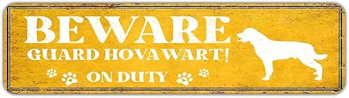 Miniatura 16 de Beware Guard Dog On Duty Placa de señal de carretera de 3 x 12 pulgadas, novedosa placa retro de aluminio para pintura al óleo de aluminio, letrero
