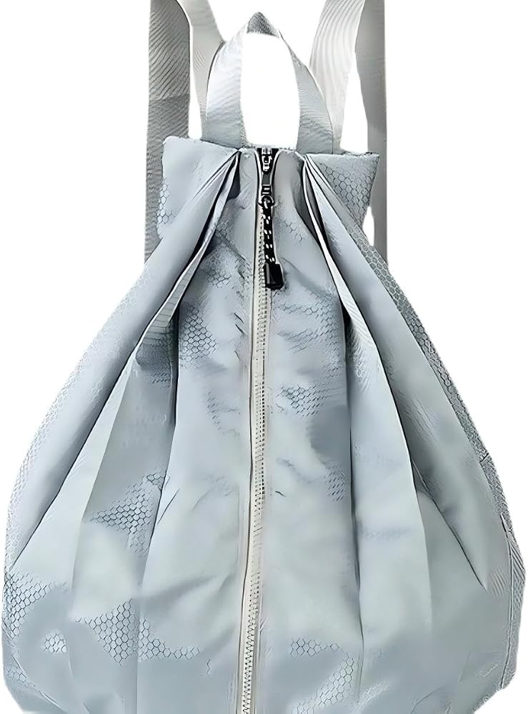 30L Foldable Backpack, Lightweight Packable Travel Daypack, Light Gray — 사진 1