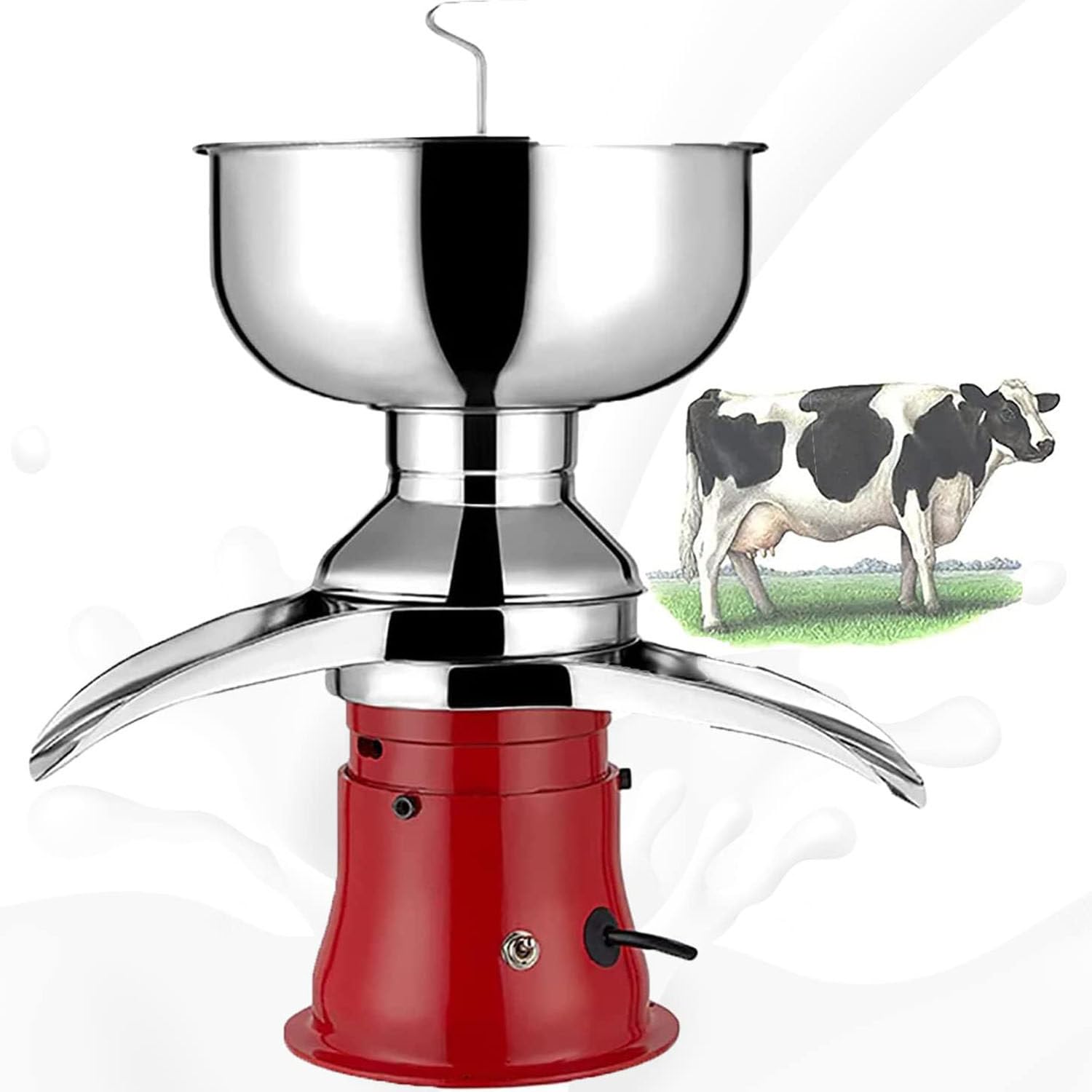 Montalatte, separatore di panna elettrico in acciaio inossidabile, alta efficienza 50 l/h per latte di capra e mucca, perfetto per la preparazione di burro e frullati fatti in casa