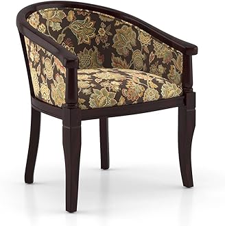 Solid Sheesham Wood Chair Single Seater Sofa Chair for Living Room,Bedroom,Outdoor & Indoor - Walnut & Chintz Floral