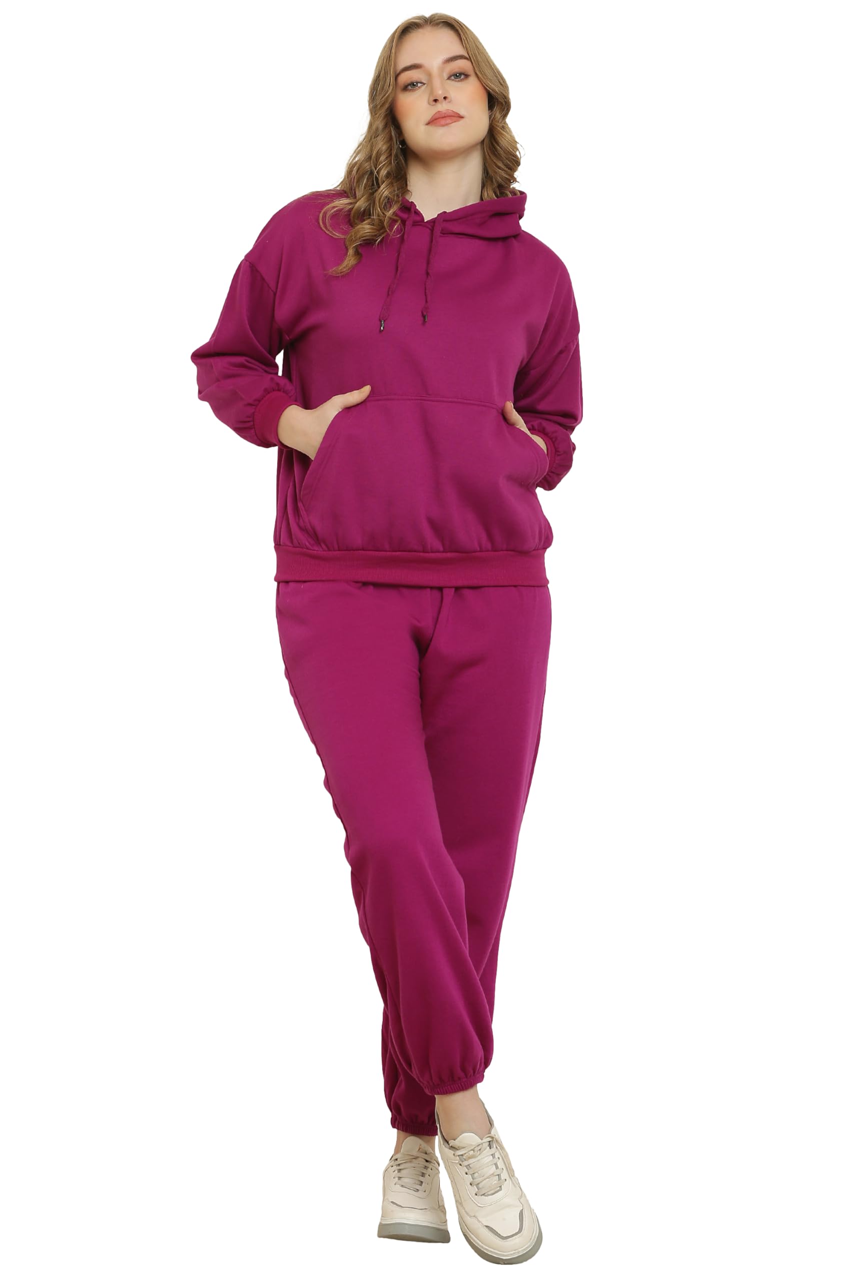 CANIDAE Women Winter Woolen Hoodie Pajamas and Hoodie with Pocket Set Comfy Sleepwear || Regular & Plus Sizes || Small to 12XL ||-picture-15