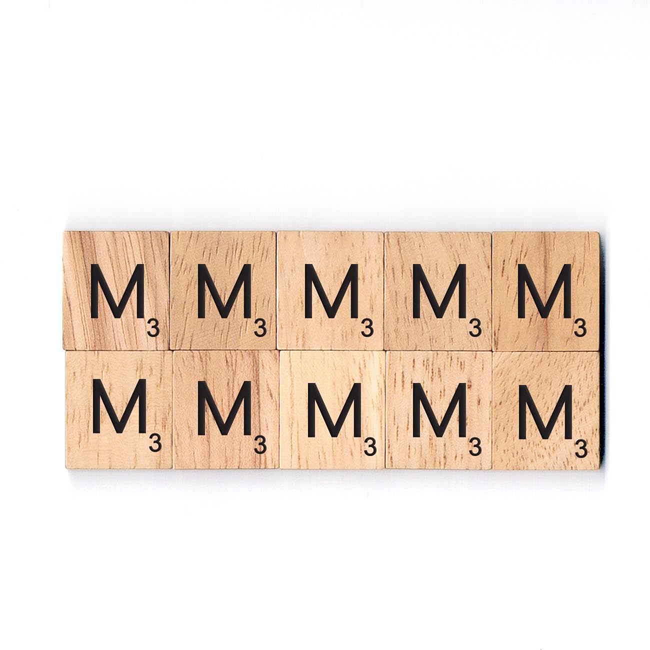 Wooden Letter M, Choose Your own Craft Tiles with Alphabets and Numbers, Individual Pieces for Scrapbooking, Personalised Gifts and Wedding Signs (500 Pieces)